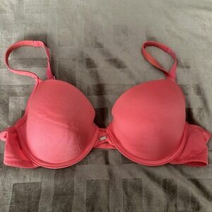 Self Expressions Bra Womens 38B Pink T-Shirt Padded Molded Underwire Stretch